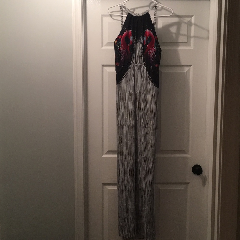 Nicole Miller long Flamingo Dress